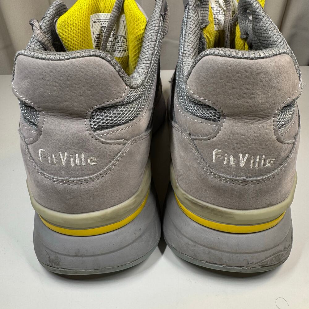 FitVille Rebound Core Walking Shoes Gray Yellow Women's 7.5EW Extra Wide - Picture 7 of 10